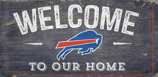 Buffalo Bills Wood Sign Welcome Home Design 12x6 Hanging - ToylandEU