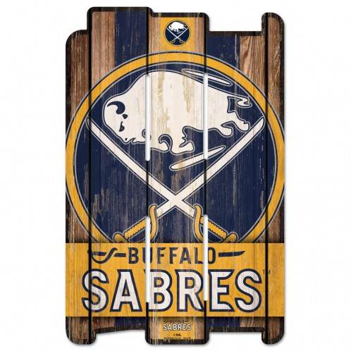 Buffalo Sabres 11x17 Wood Fence Style Sign Special Order - ToylandEU