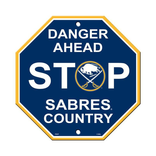 Buffalo Sabres 12x12 Plastic Stop Style Sign CO Official - ToylandEU