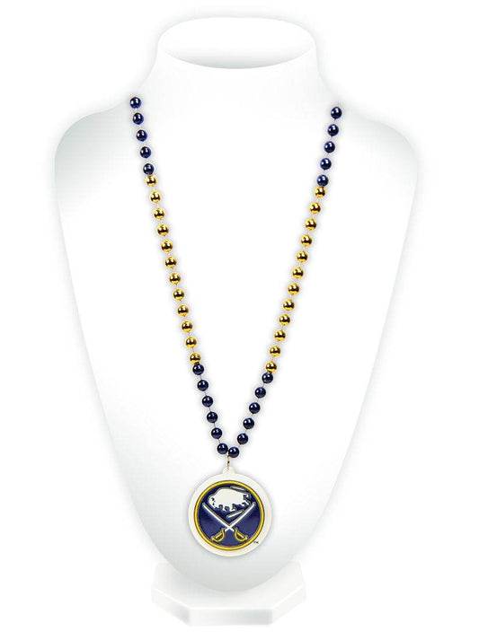 Buffalo Sabres Beads With Medallion Mardi Gras Style - ToylandEU