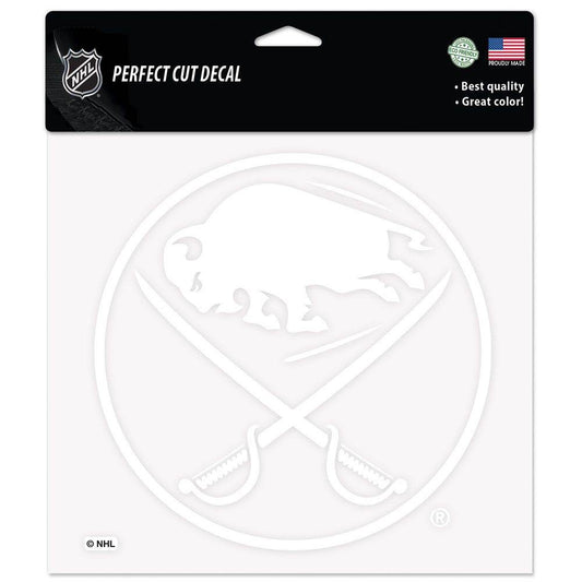 Buffalo Sabres Decal 8x8 White Perfect Cut Premium Sticker - ToylandEU