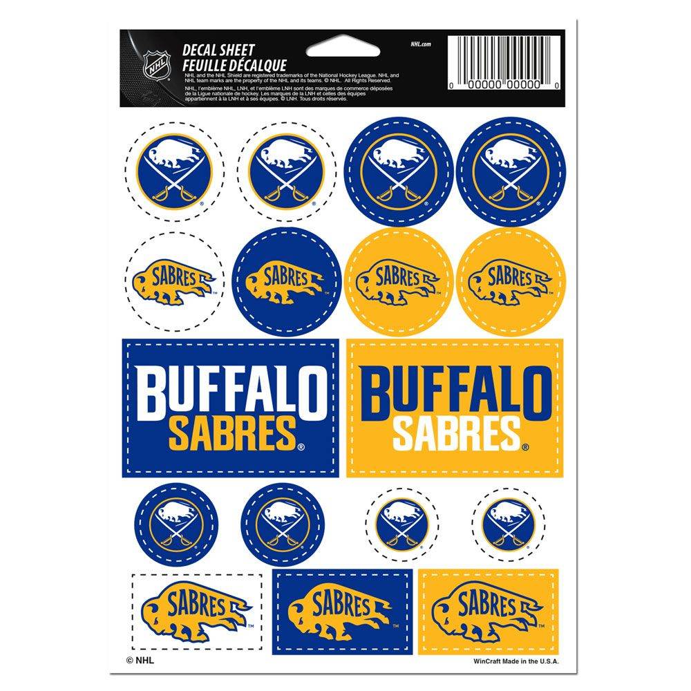 Buffalo Sabres Decal Sheet 5x7 Vinyl Stickers Pack Official - ToylandEU