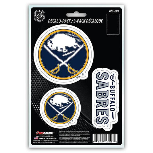 Buffalo Sabres Die Cut Decals 3 Pack Premium Clear Vinyl - ToylandEU
