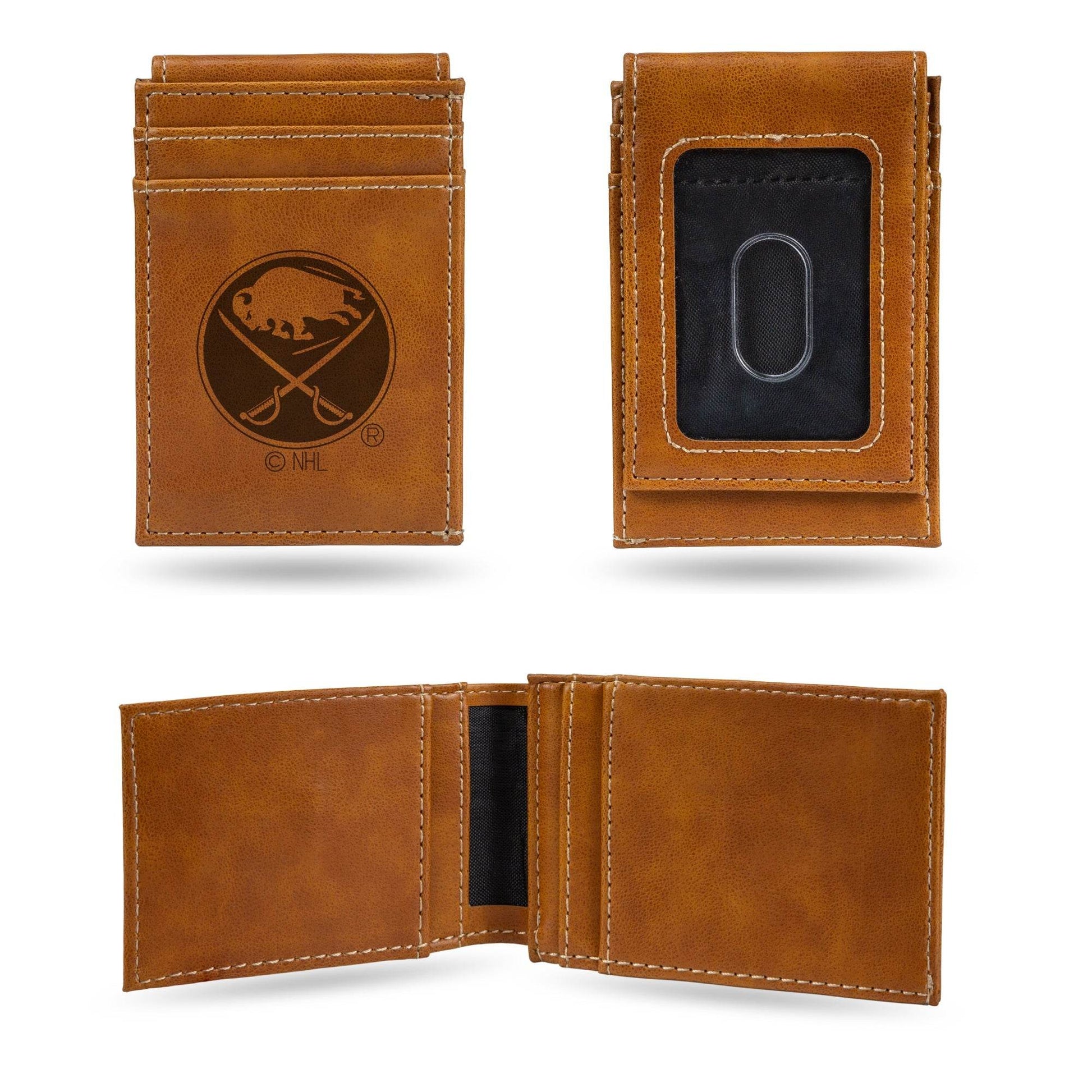 Buffalo Sabres Front Pocket Wallet Laser Engraved Custom - ToylandEU