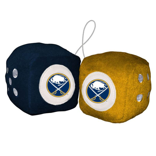 Buffalo Sabres Plush Fuzzy Dice Set 3 Inch Hangable - ToylandEU