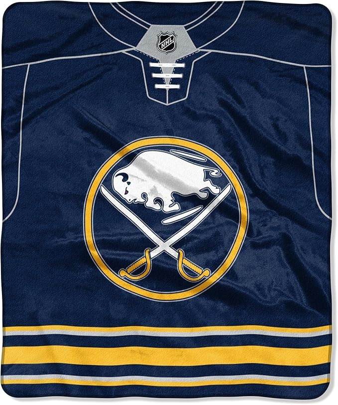 Buffalo Sabres Raschel Jersey Blanket 50x60 Alternate - ToylandEU