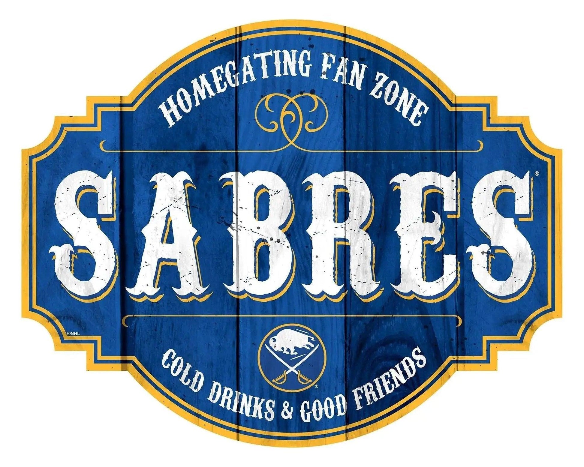  Buffalo Sabres Wood Sign 12 Inch Homegating Tavern -  ToylandEU™