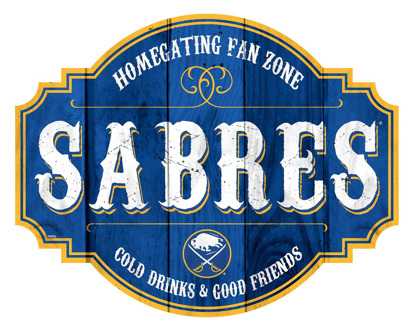 Buffalo Sabres Wood Sign 12 Inch Homegating Tavern - ToylandEU