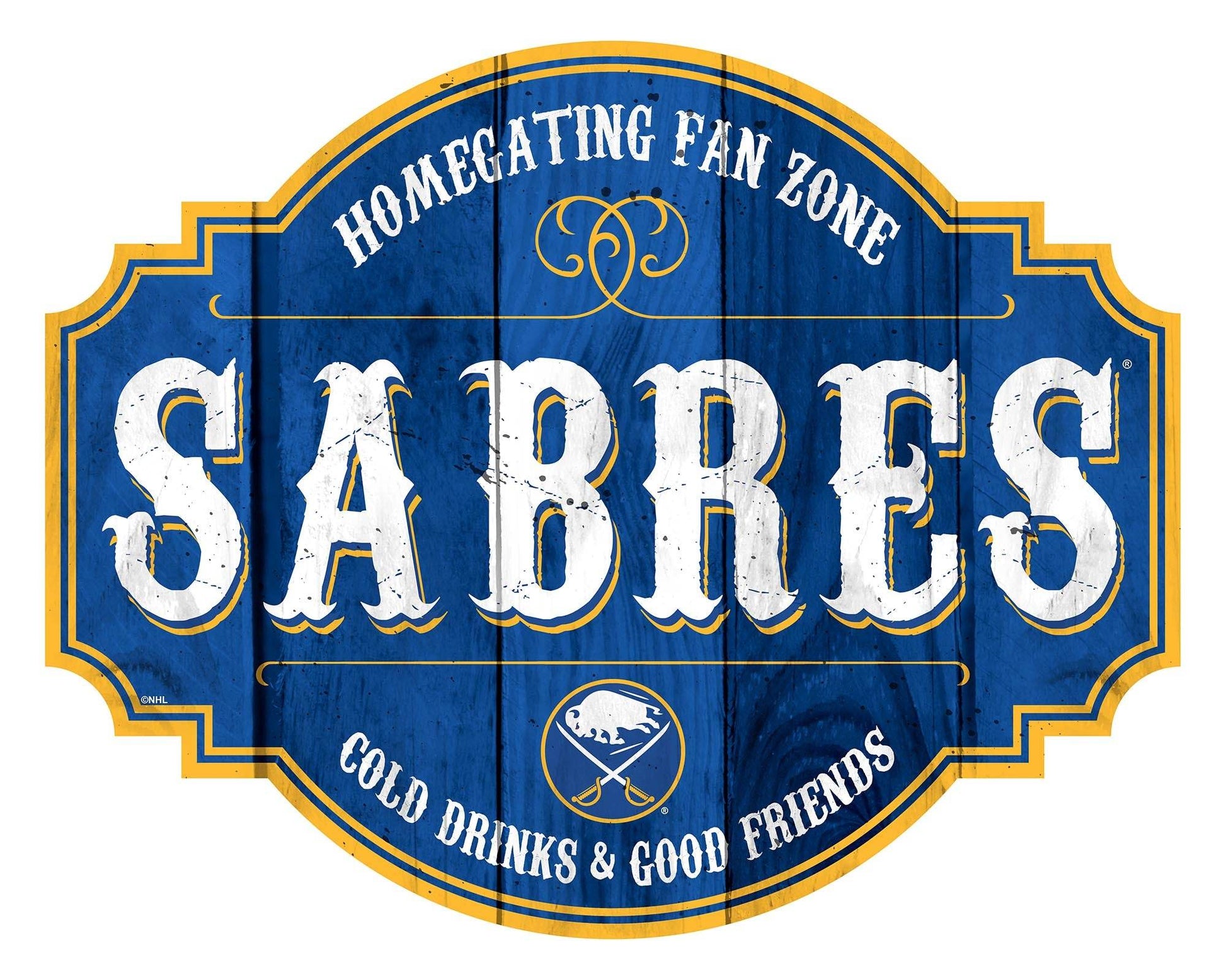 Buffalo Sabres Wood Sign 12 Inch Homegating Tavern - ToylandEU