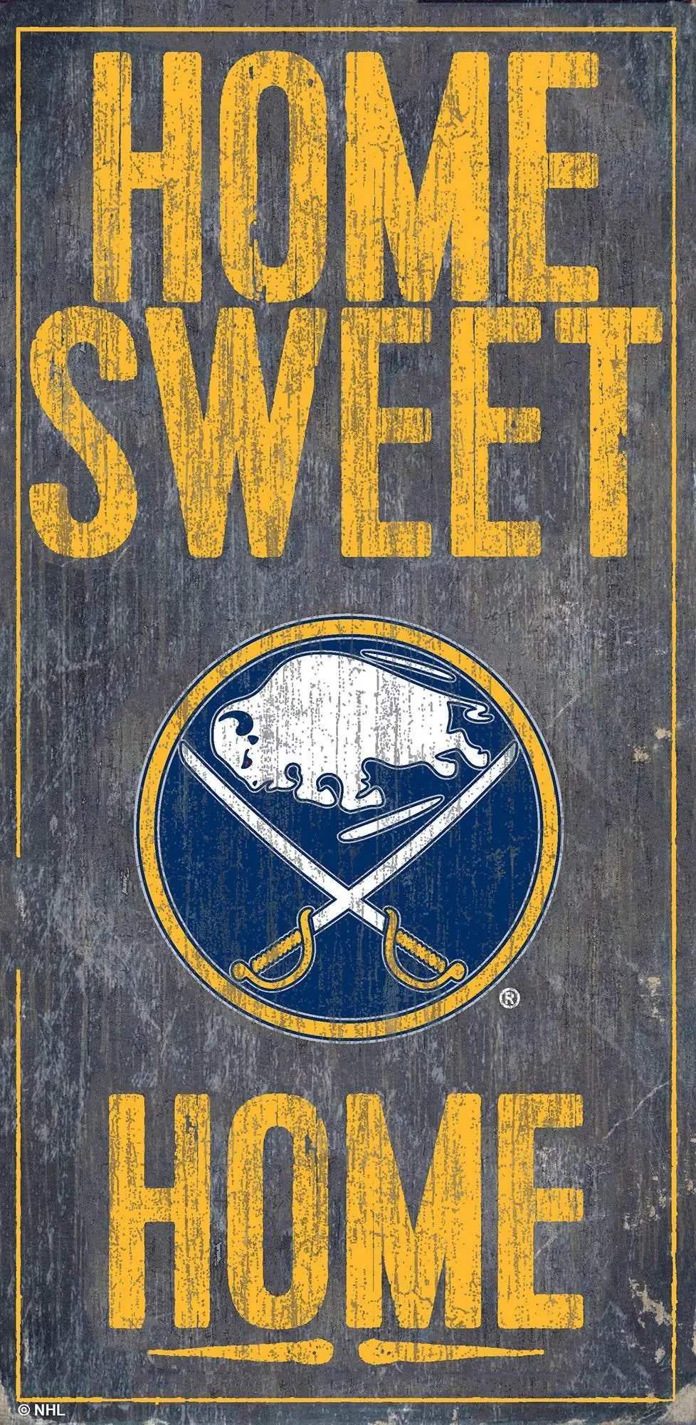 Buffalo Sabres Wood Sign 6x12 Home Sweet Home Design - ToylandEU