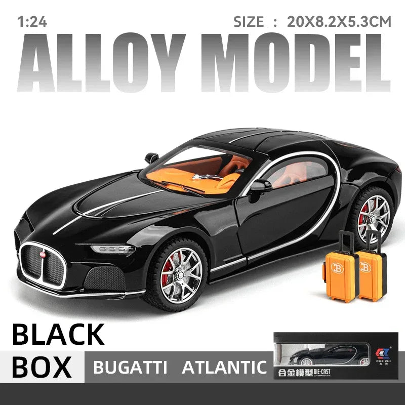Bugatti Atlantic 1:24 Diecast Alloy Model Car Black - ToylandEU