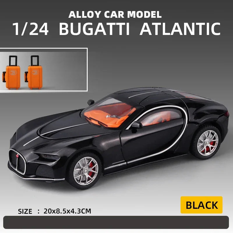 Bugatti Atlantic 1:24 Diecast Alloy Model Car Black - ToylandEU