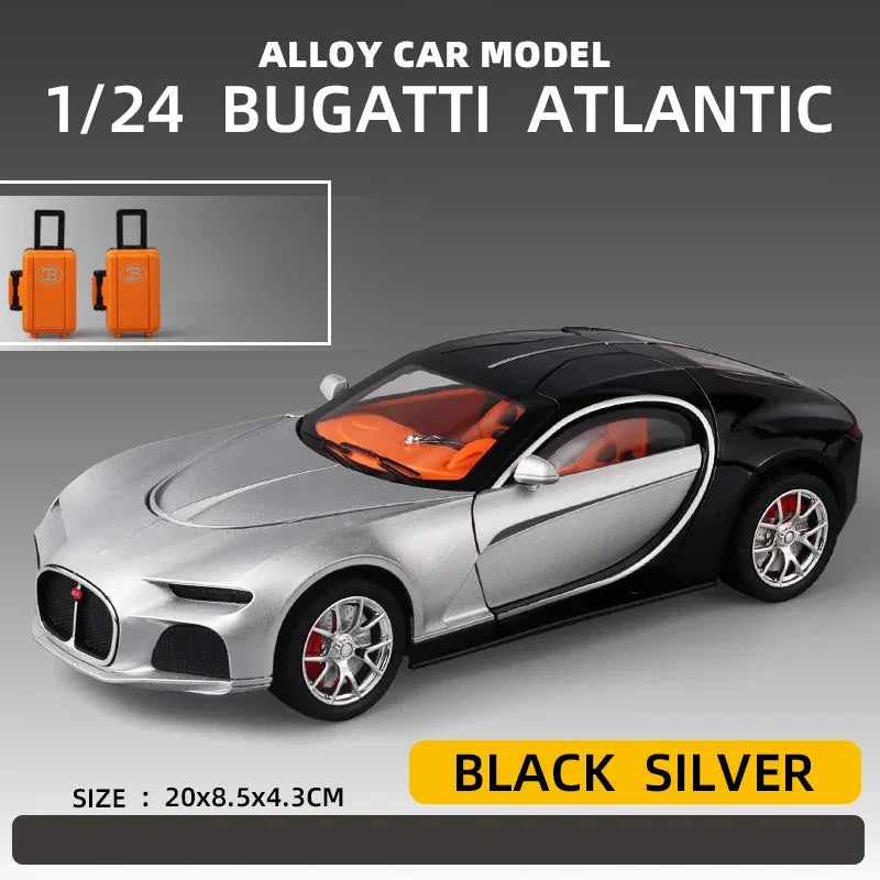 Bugatti Atlantic 1:24 Diecast Alloy Model Car Black - ToylandEU