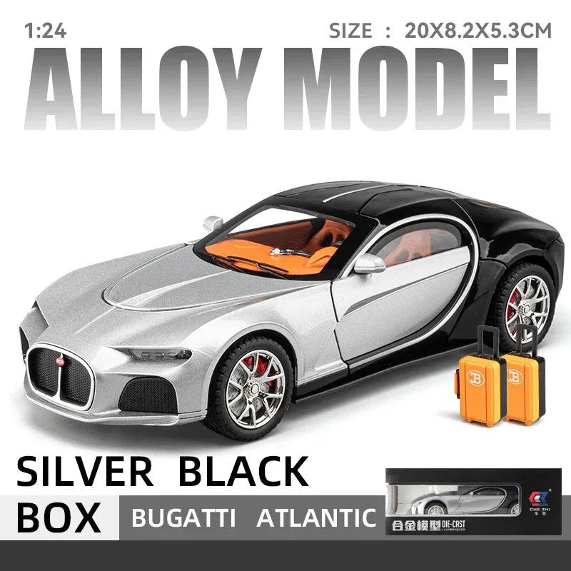 Bugatti Atlantic 1:24 Diecast Alloy Model Car Black - ToylandEU
