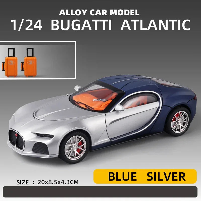 Bugatti Atlantic 1:24 Diecast Alloy Model Car Black - ToylandEU