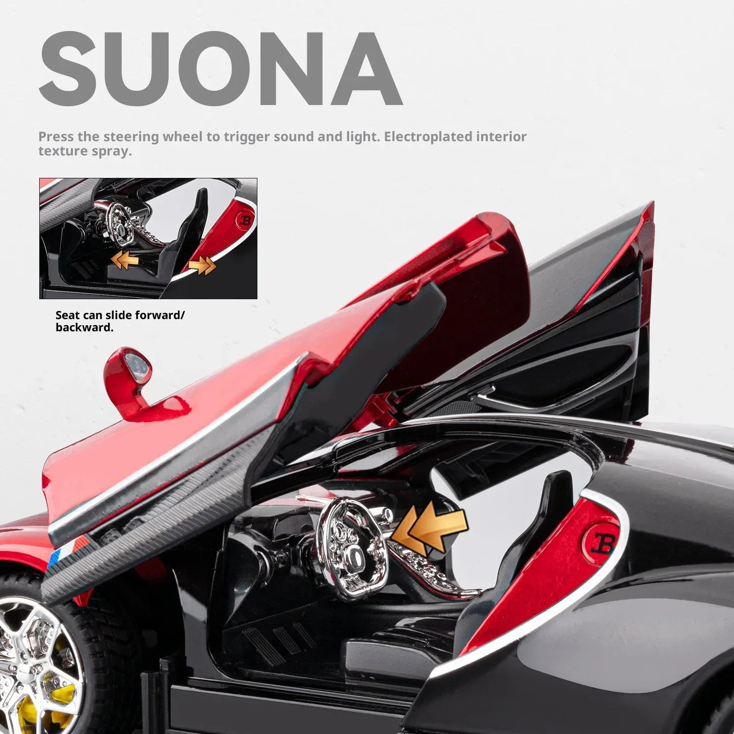 Bugatti Diecast Car Model Premium Metal Collectible Gift - ToylandEU