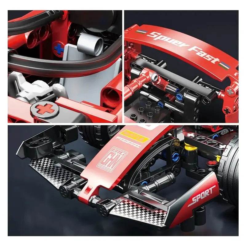 Build & Race: 455pcs F1 Race Car Building Blocks Set - ToylandEU
