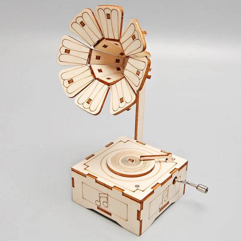 Build Your Own Wooden Phonograph: DIY Musical Box Science Kit - ToylandEU