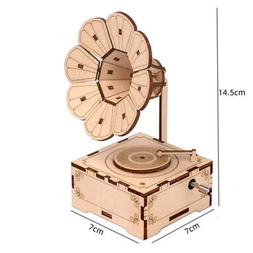 Build Your Own Wooden Phonograph: DIY Musical Box Science Kit - ToylandEU