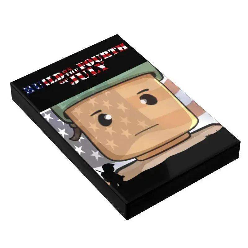 Custom LEGO 2x3 Tile With 4th of July Cinema Cover - ToylandEU