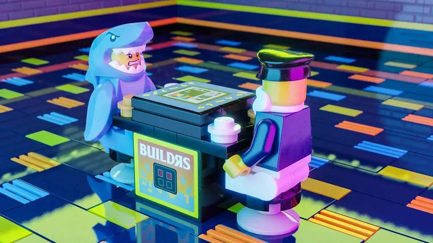 Lego Arcade Cabinet Two Player Cocktail Arcade With Custom Decals - ToylandEU