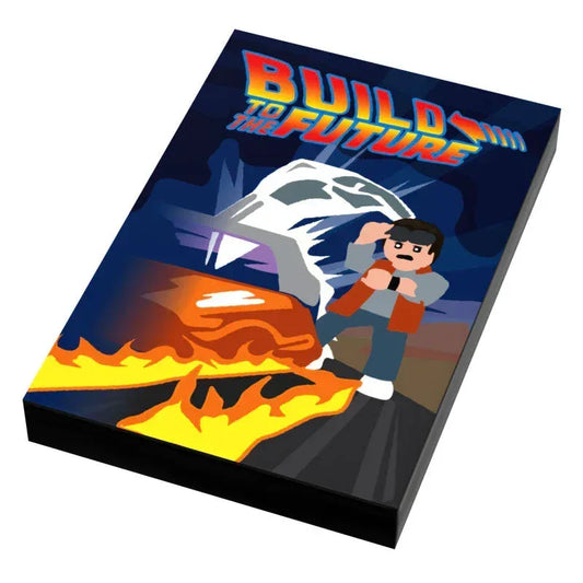 Build to the Future Movie Cover (2x3 Tile) made using LEGO parts - B3 Customs - ToylandEU
