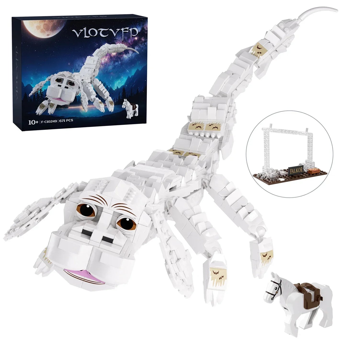 BuildMoc Falkor Luck Dragon Building Brick Set, ABS Plastic, LEGO Compatible - ToylandEU