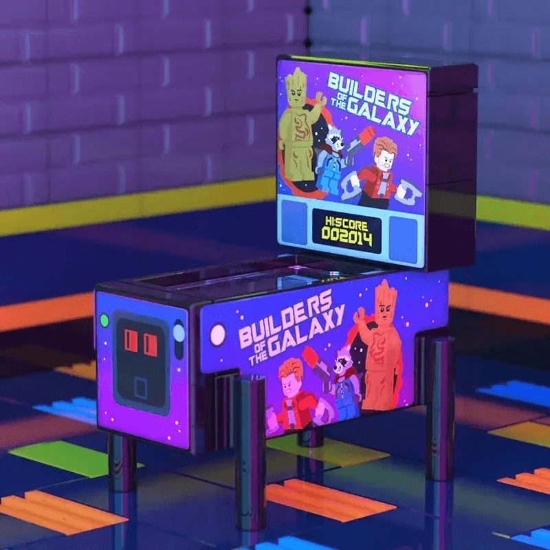 Builders of the Galaxy - B3 Customs Pinball Arcade Machine Building Set made using LEGO parts - ToylandEU