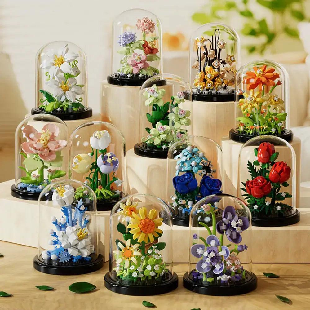  Building Block Flower Kit Eternal Rose Desk Decor Kit -  ToylandEU™