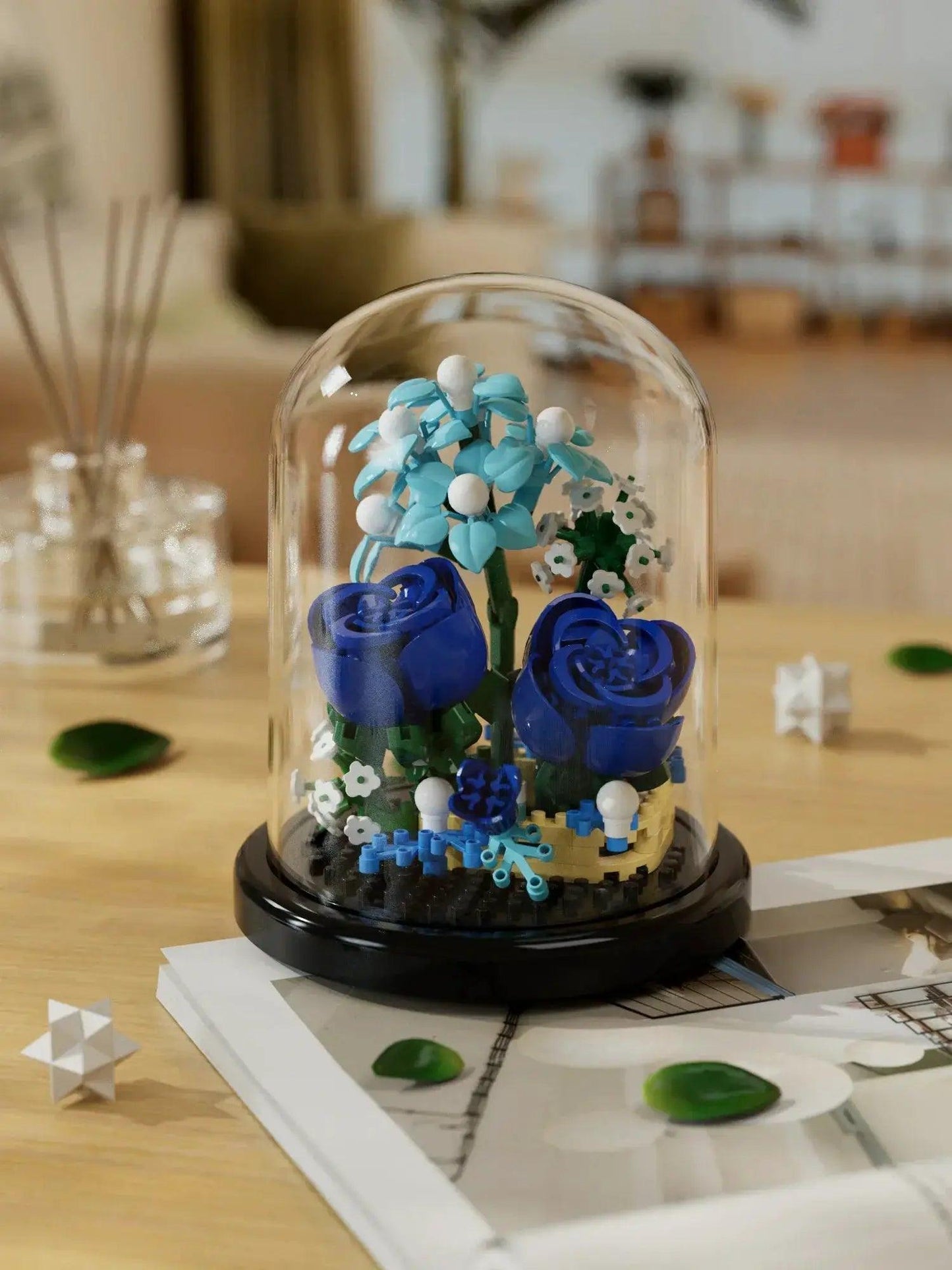  Building Block Flower Kit Eternal Rose Desk Decor Kit -  ToylandEU™