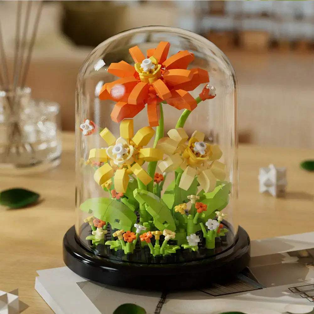 Building Block Flower Kit Eternal Rose Desktop Decoration - ToylandEU