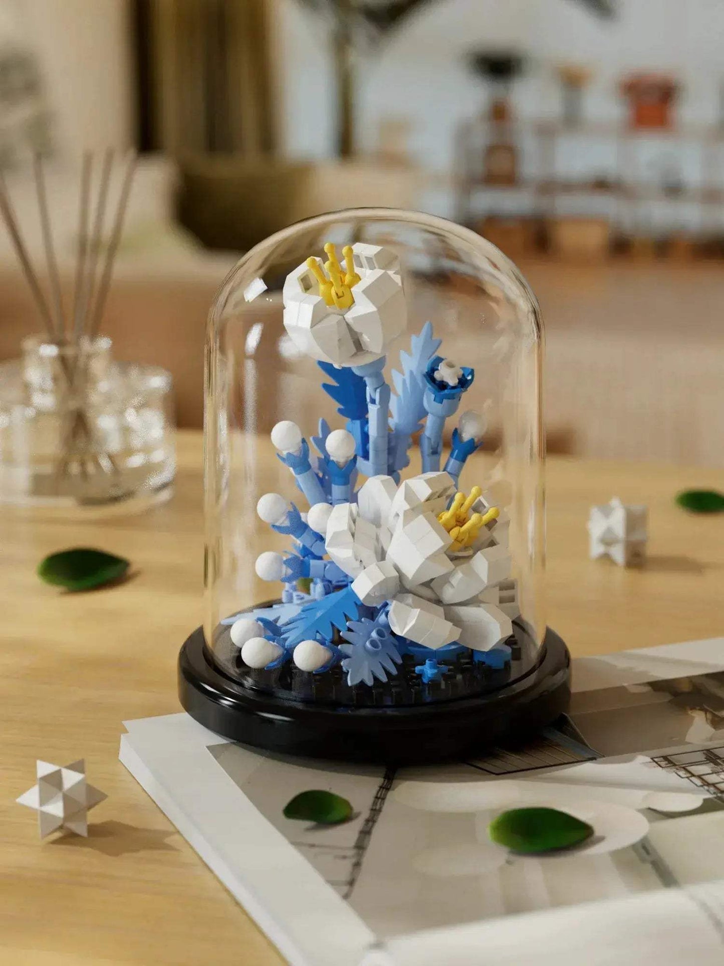 Building Block Flower Kit Eternal Rose Desktop Decoration - ToylandEU
