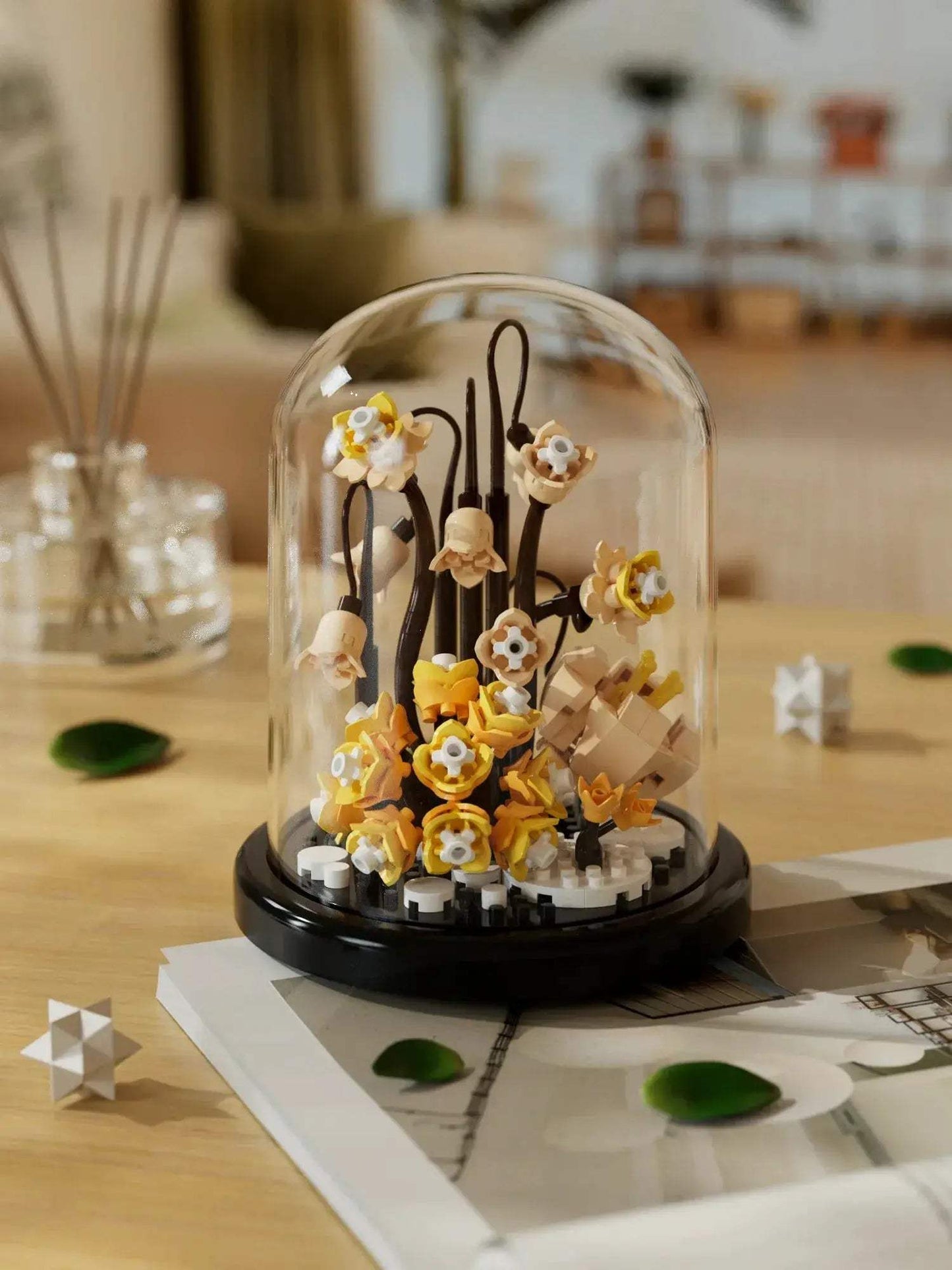 Building Block Flower Kit Eternal Rose Desktop Decoration - ToylandEU