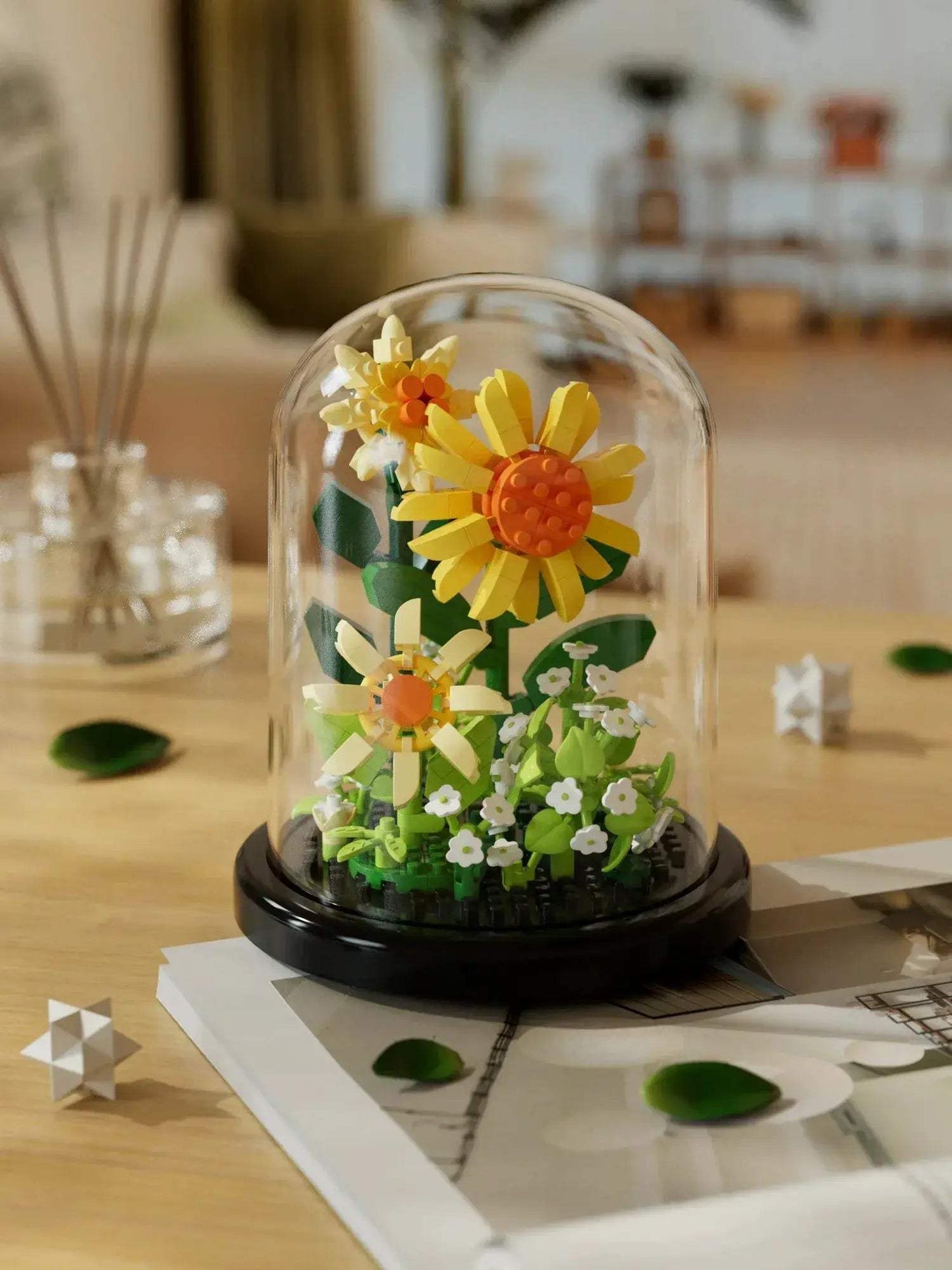Building Block Flower Kit Eternal Rose Desktop Decoration - ToylandEU