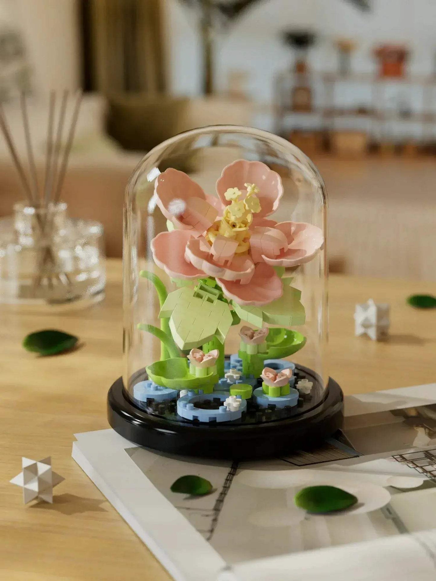Building Block Flower Kit Eternal Rose Desktop Decoration - ToylandEU