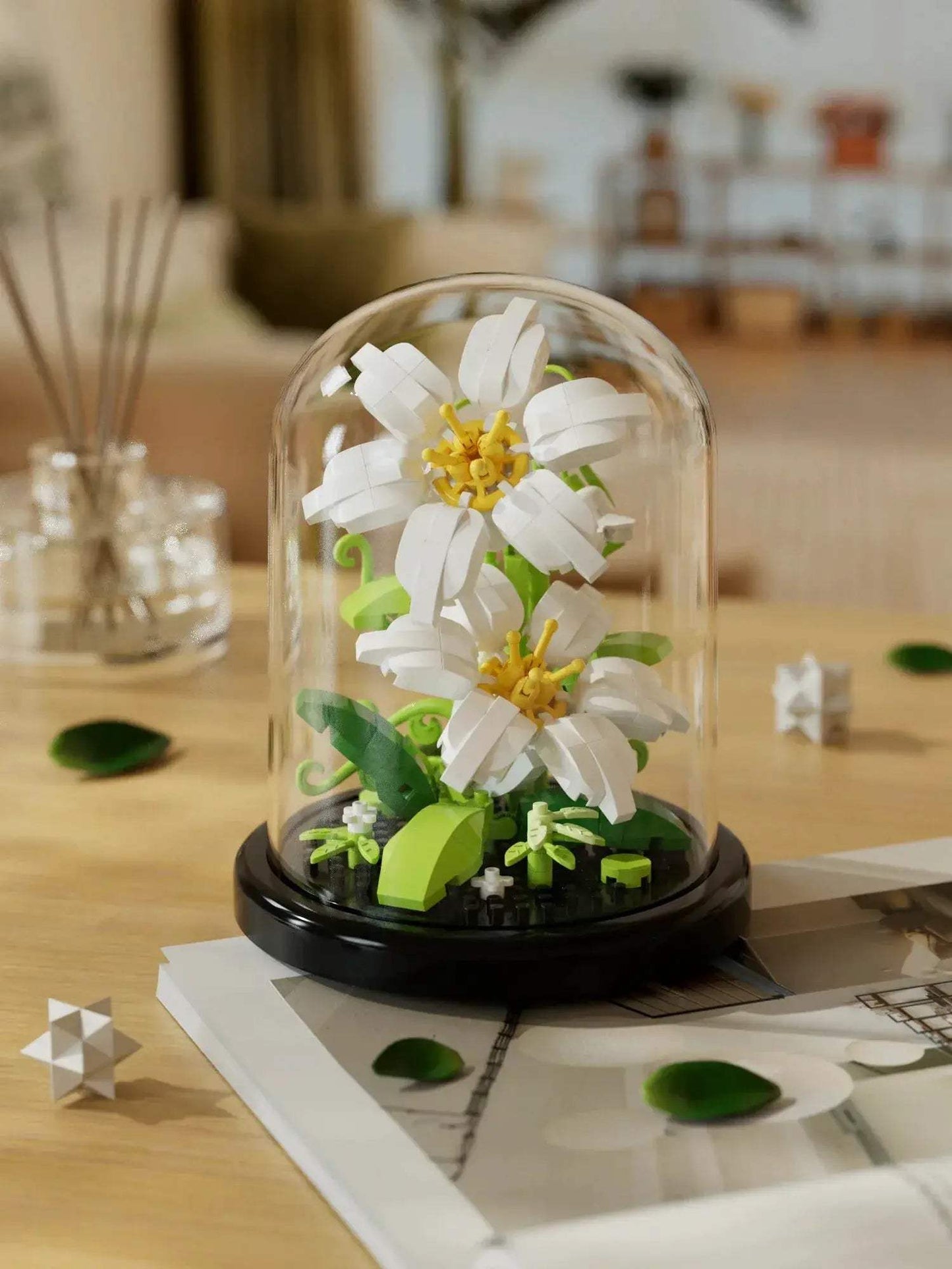 Building Block Flower Kit Eternal Rose Desktop Decoration - ToylandEU