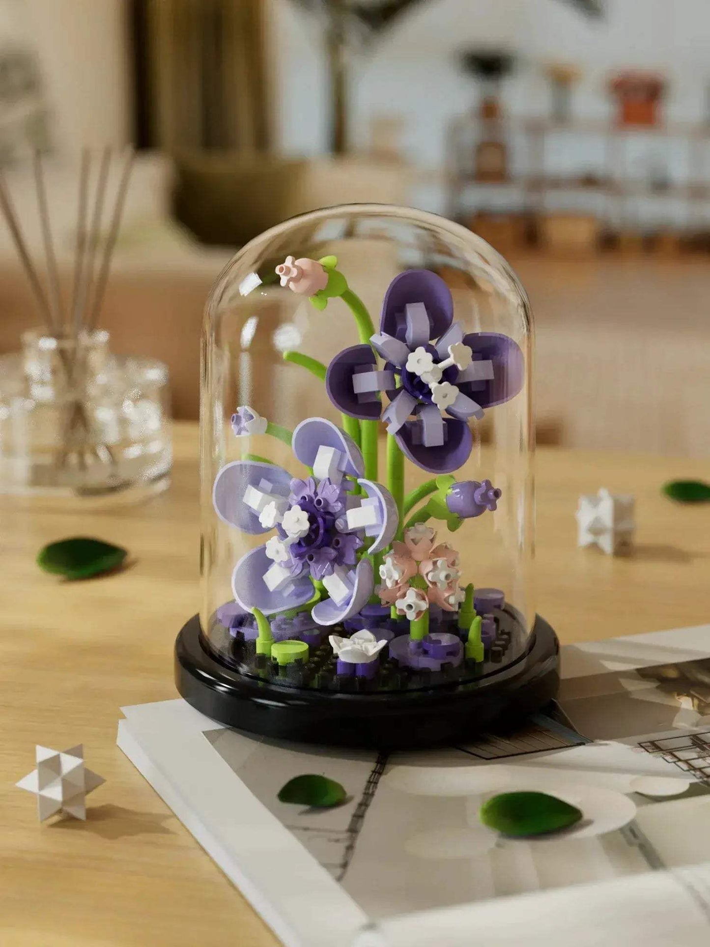 Building Block Flower Kit Eternal Rose Desktop Decoration - ToylandEU