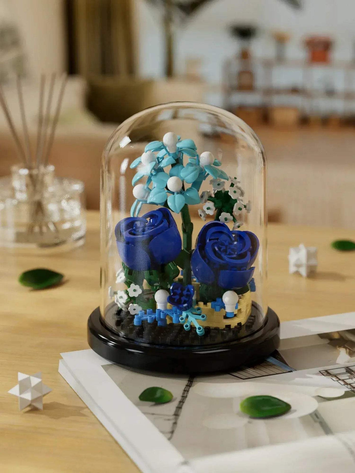 Building Block Flower Kit Eternal Rose Desktop Decoration - ToylandEU
