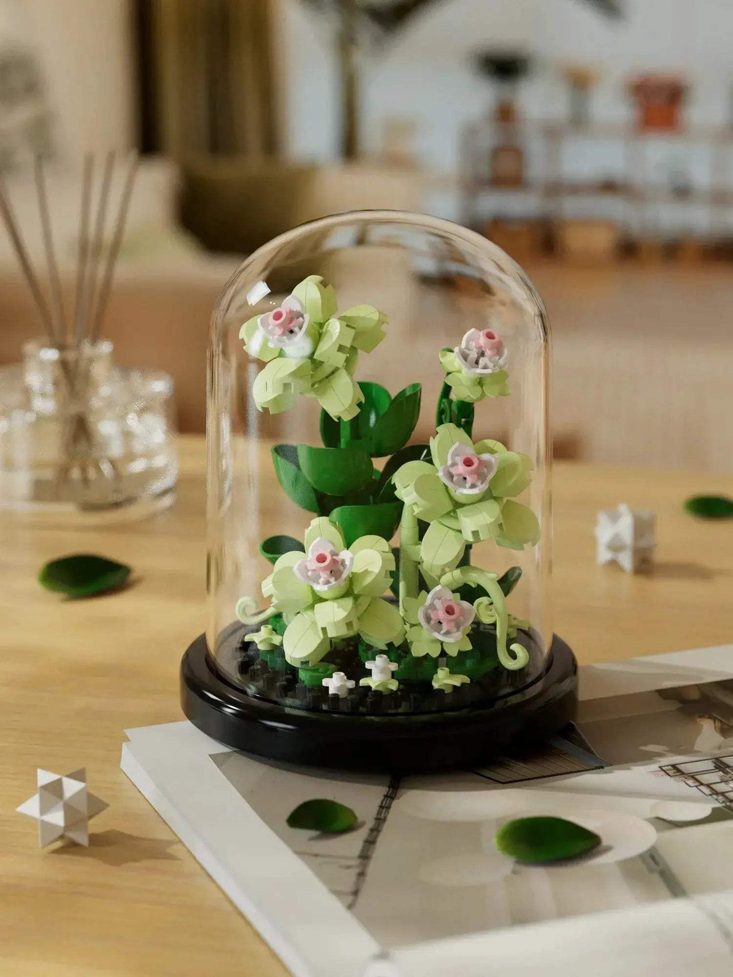 Building Block Flower Kit Eternal Rose Desktop Decoration - ToylandEU