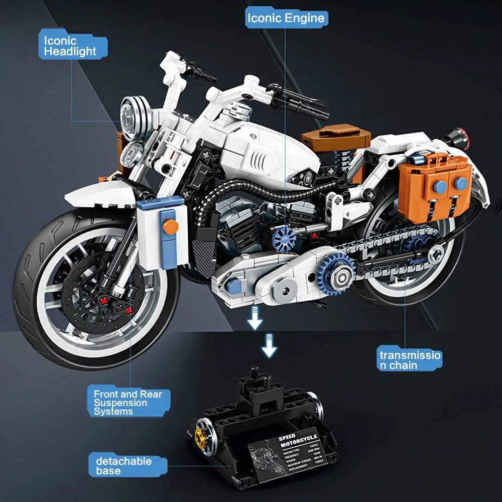  Building Block Motorcycle Model Lego Compatible Gift -  ToylandEU™