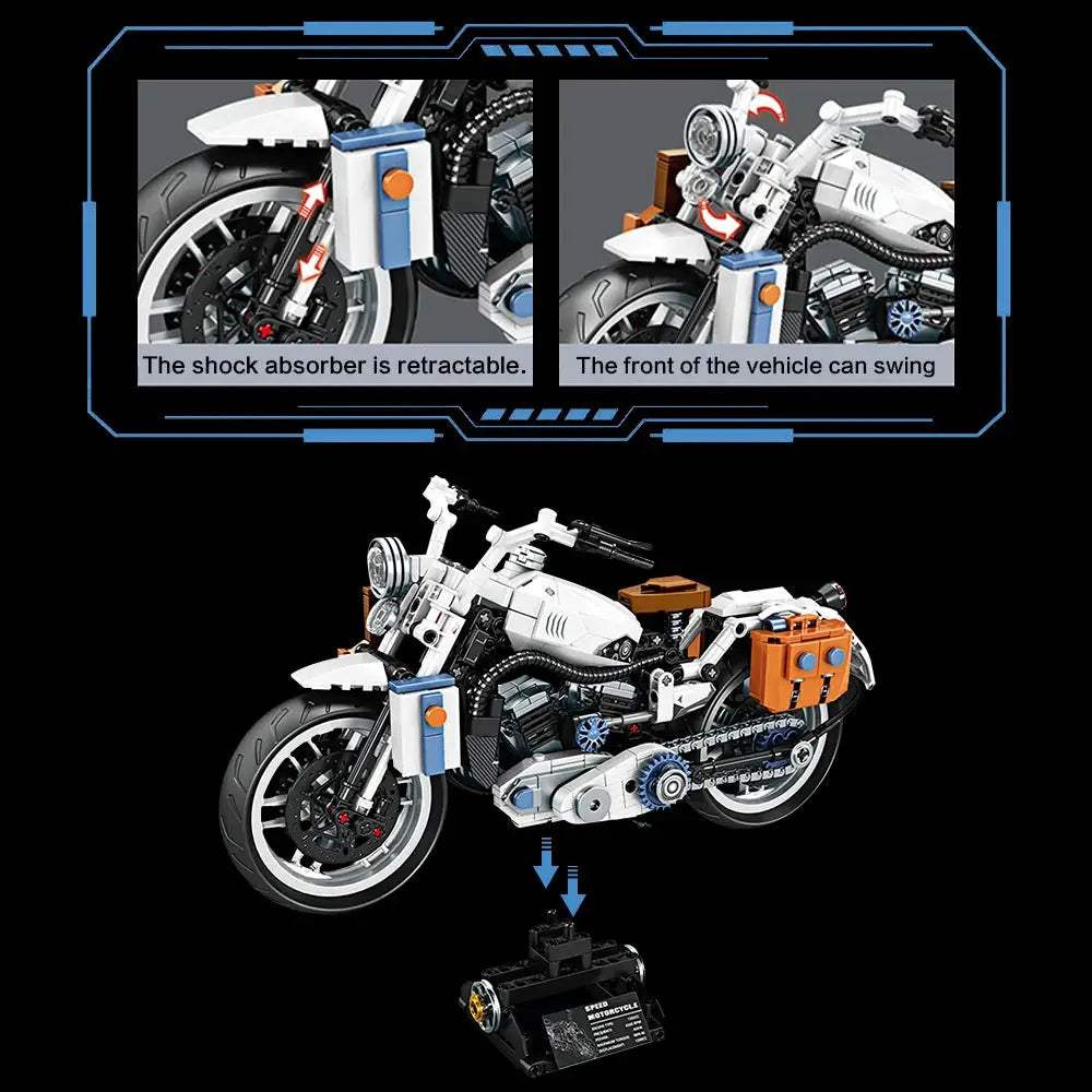  Building Block Motorcycle Model Lego Compatible Gift -  ToylandEU™