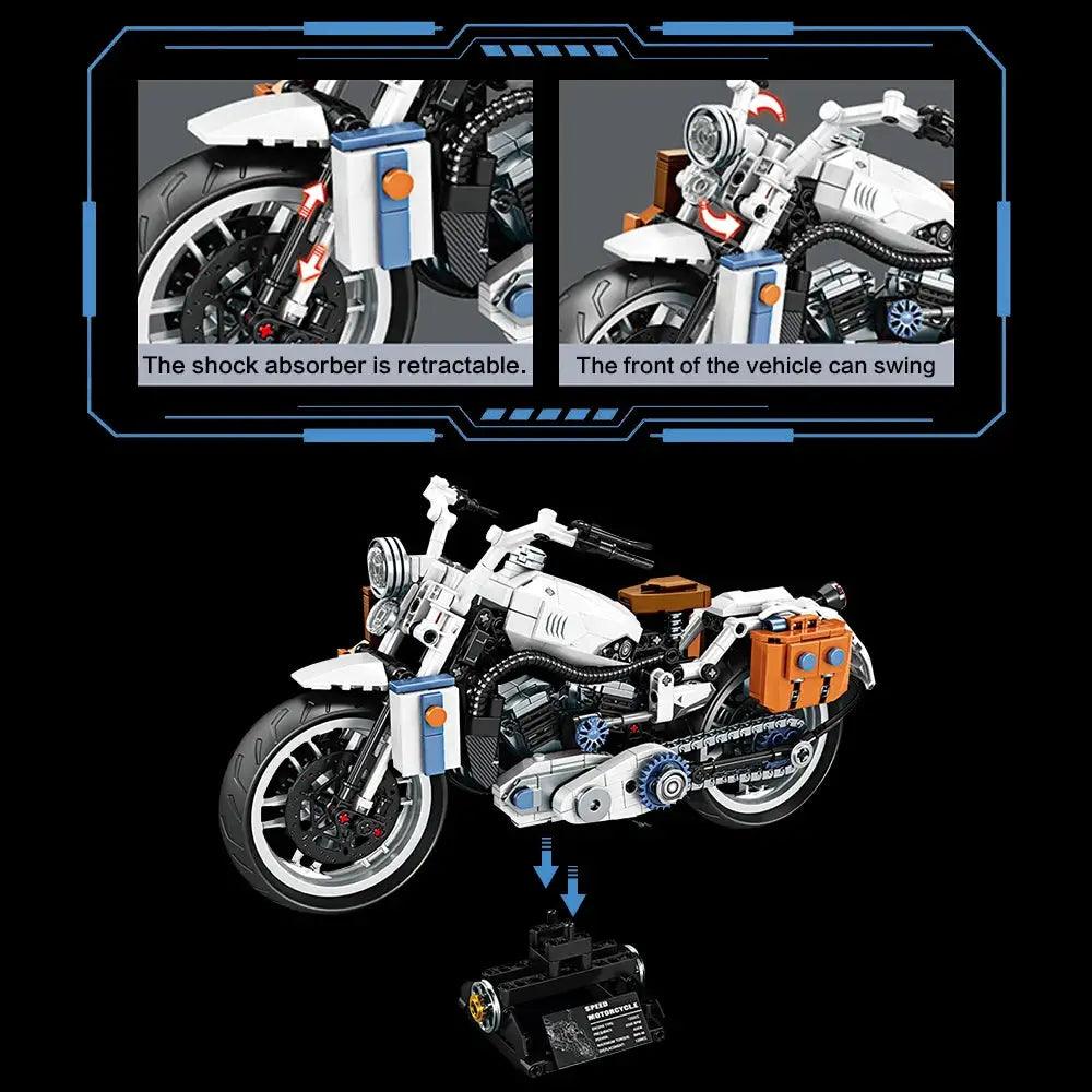  Building Block Motorcycle Model Lego Compatible Gift -  ToylandEU™