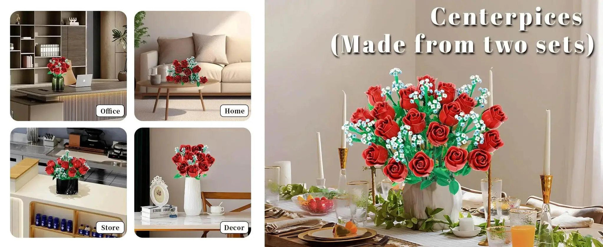  MOC 1009PCS Sunflower Building Blocks Flower Bouquet Vase Model -  ToylandEU™