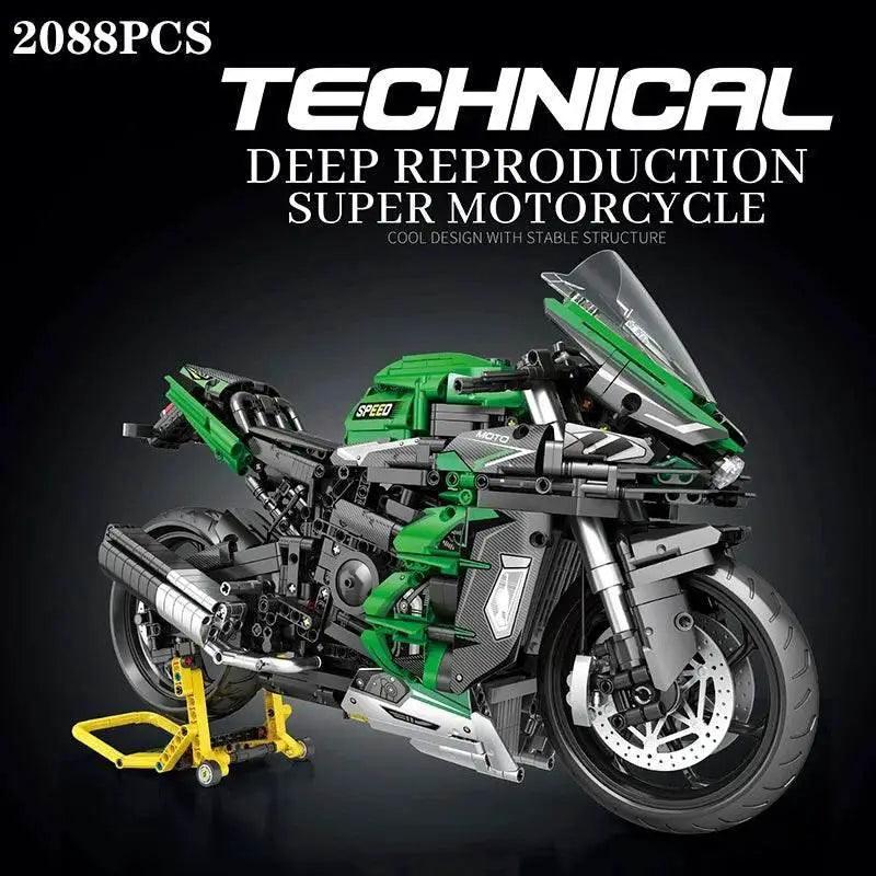  MOC 2088PCS H2 SX Motorcycle Building Blocks City Racing Model -  ToylandEU™