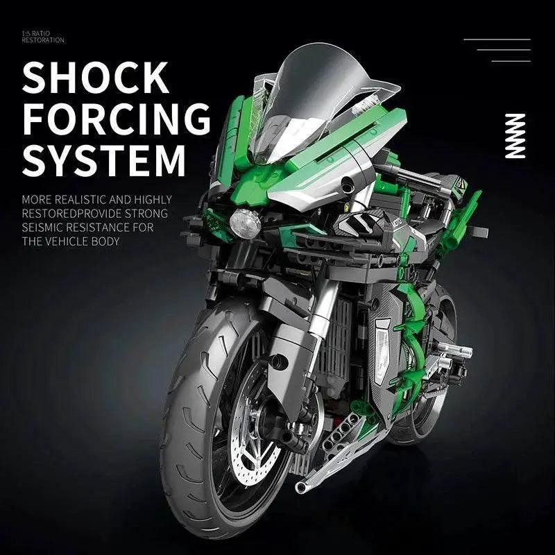  MOC 2088PCS H2 SX Motorcycle Building Blocks City Racing Model -  ToylandEU™