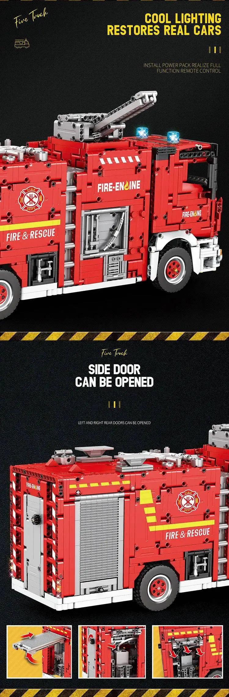  MOC 2692PCS City Water Jet Fire Truck Building Blocks MOC Model -  ToylandEU™