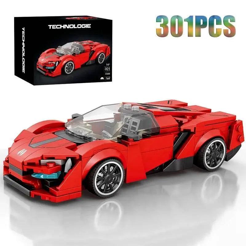  301PCS Red Sports Car Building Block Creative Vehicle Model -  ToylandEU™