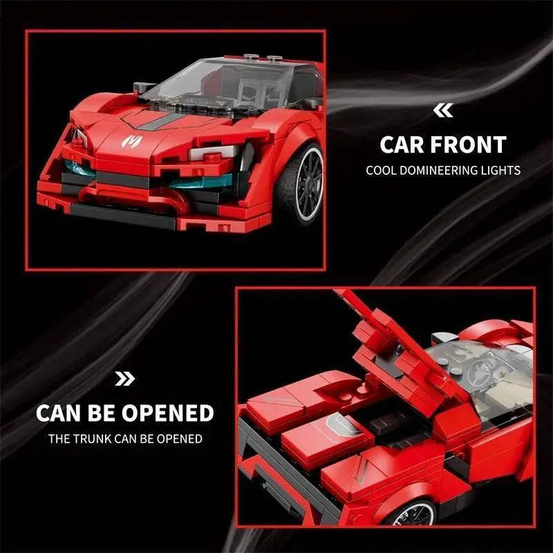  301PCS Red Sports Car Building Block Creative Vehicle Model -  ToylandEU™