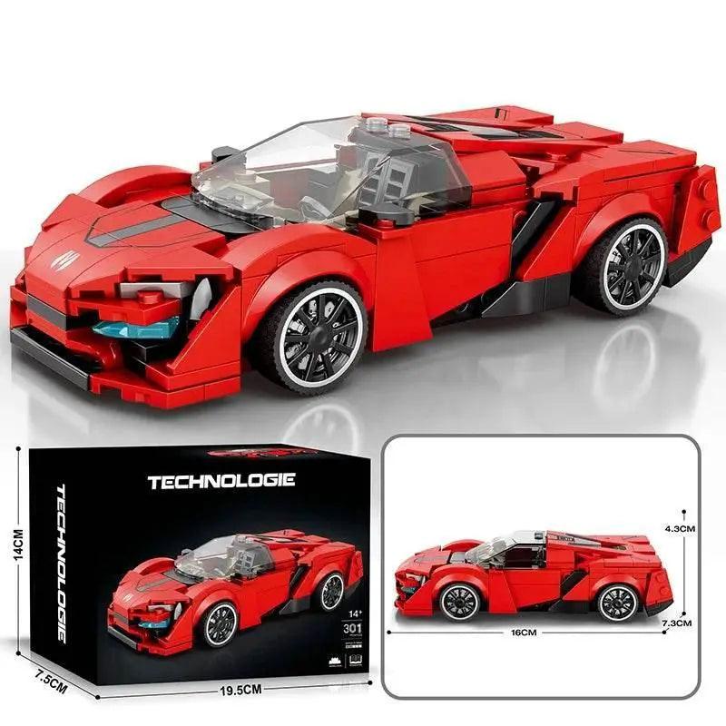  301PCS Red Sports Car Building Block Creative Vehicle Model -  ToylandEU™