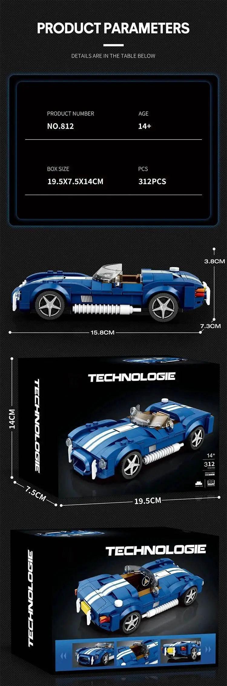  312PCS AC COBRA Car Building Block Set For Kids Gifts -  ToylandEU™